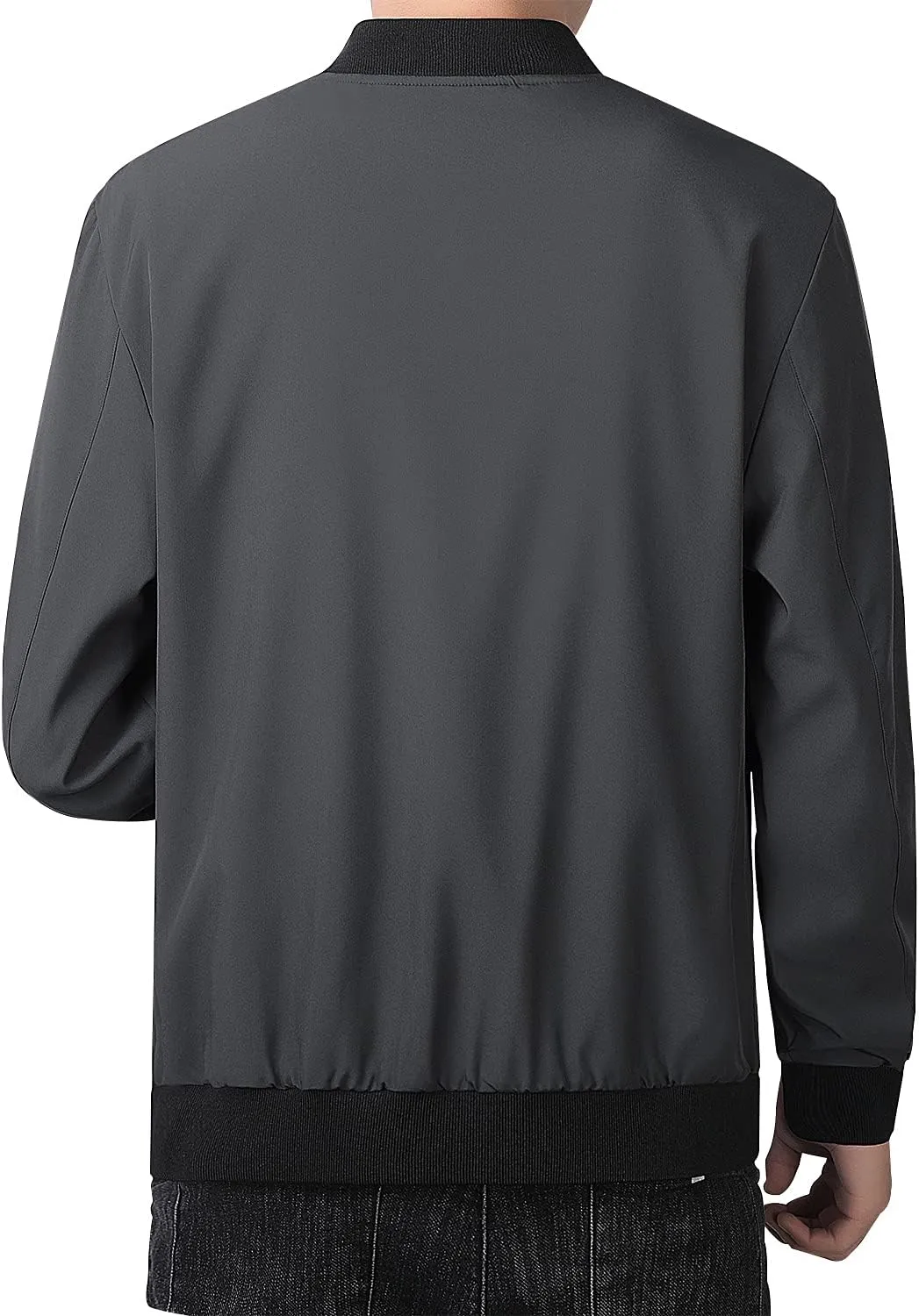 FoxQ Men's Bomber Jacket Lightweight, Slim Fit Sportswear Daily Casual Style with a Sporty Edge