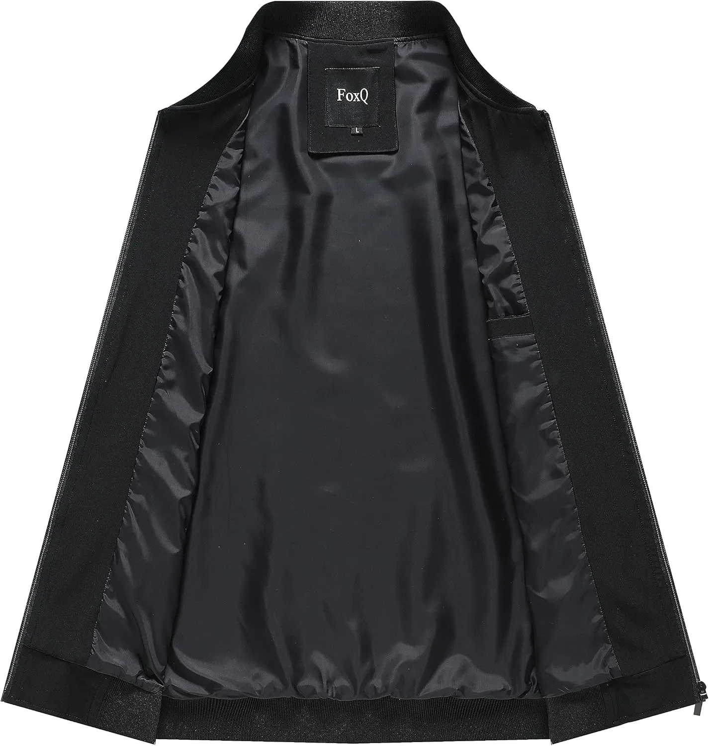 FoxQ Men's Bomber Jacket Lightweight, Slim Fit Sportswear Daily Casual Style with a Sporty Edge