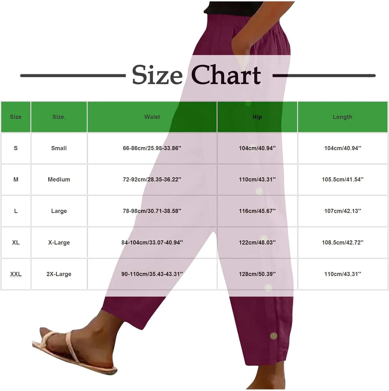 FZYLQY Linen Pants for Women 2025 High Waisted Wide Leg Trousers Trendy Striped Side Button Elastic Waist Summer Gauze Pants