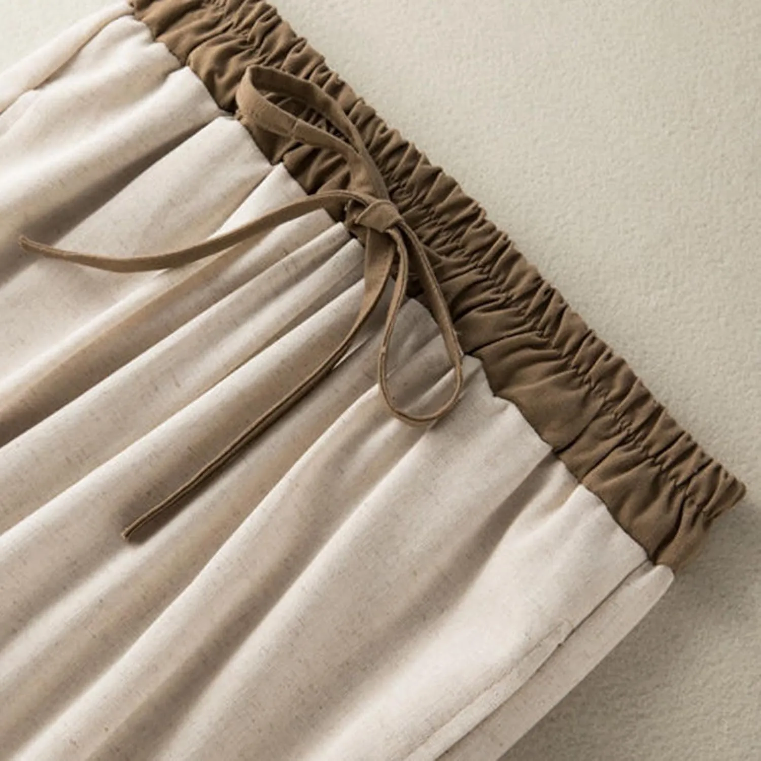 FZYLQY Linen Pants for Women Summer 2025 Casual Elastic Waist Trousers Relax Fit Comfy Palazzo Wide Leg Pants Sweatpants