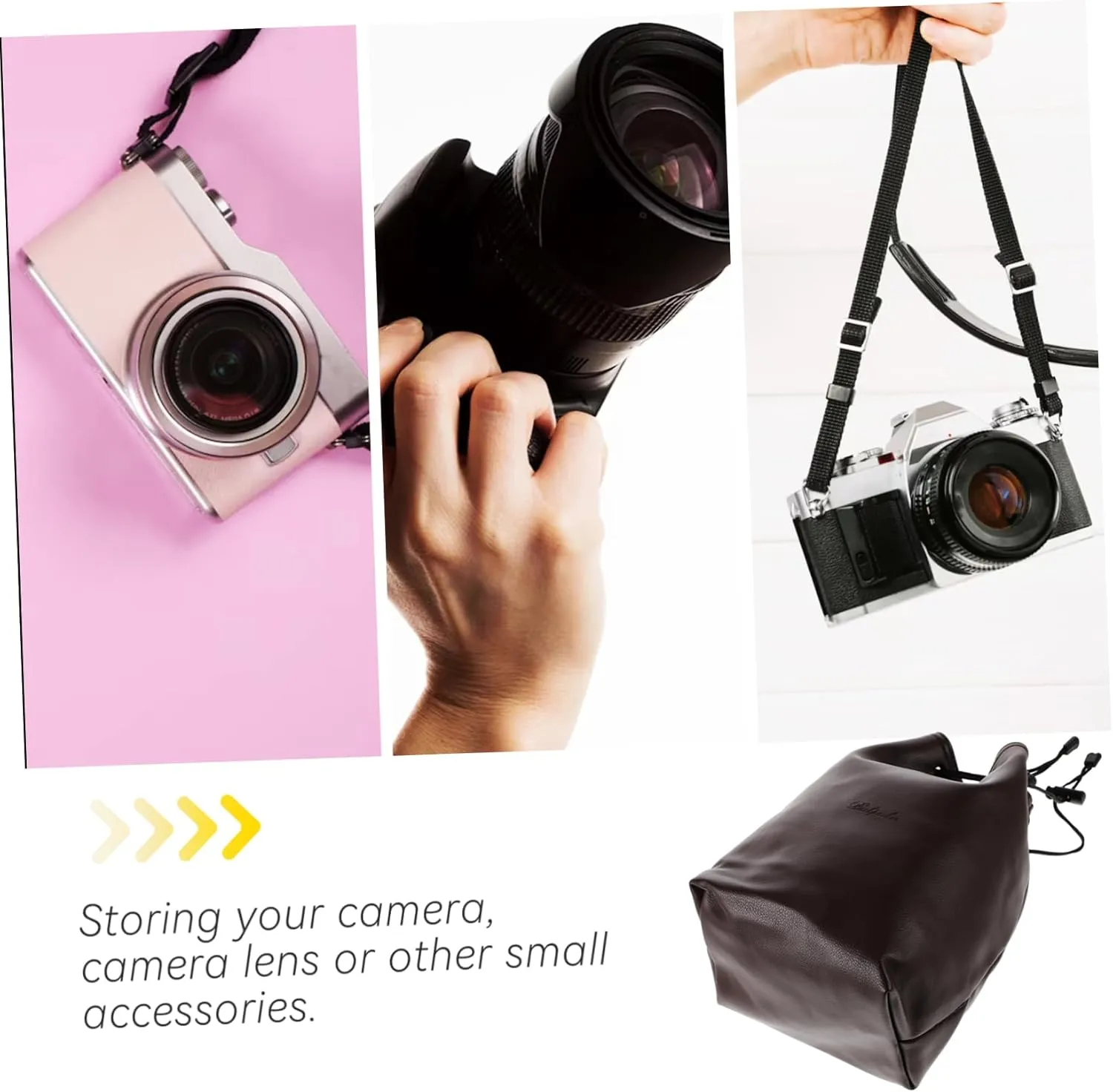 Gadpiparty Waterproof Camera Bag Compact Camera Case Protective Storage Bag Liner Pack Ideal for Travel Storage