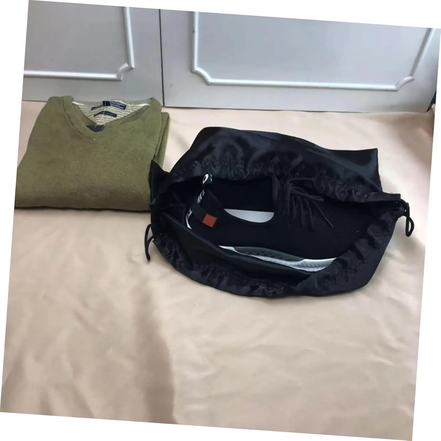 GALPADA 2sets Space-saving Storage Bag Mesh Drawstring Elegant Finishing Bag for Household 2pcs*2