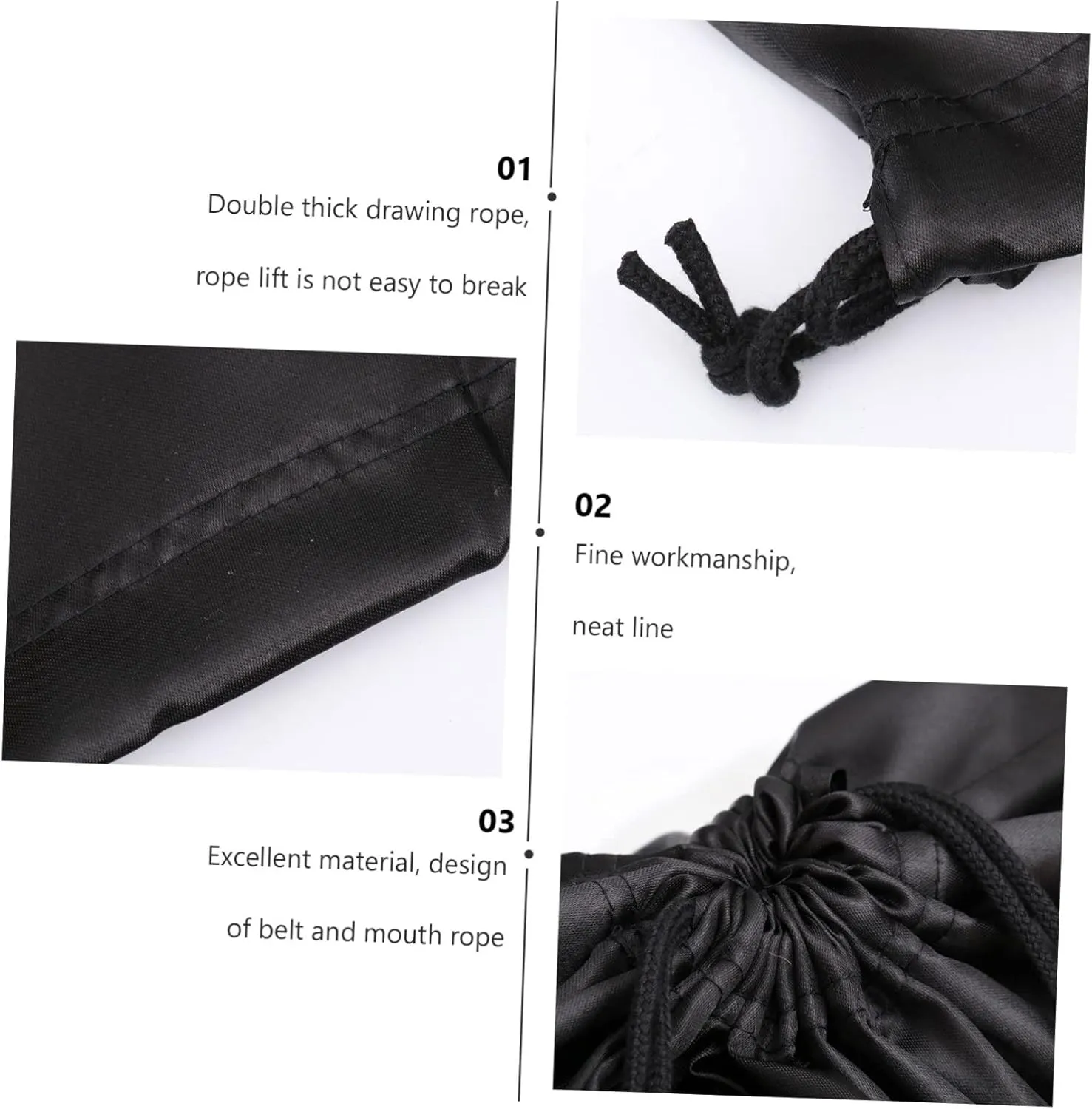 GALPADA 2sets Space-saving Storage Bag Mesh Drawstring Elegant Finishing Bag for Household 2pcs*2