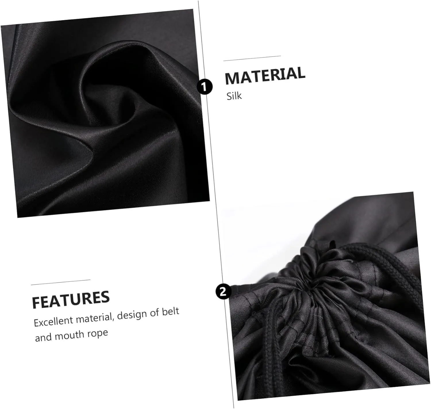 GALPADA 2sets Space-saving Storage Bag Mesh Drawstring Elegant Finishing Bag for Household 2pcs*2