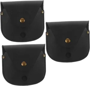 GALPADA 3pcs Retro Pocket Watch Storage Bag with Chain Design Portable Watch Pouch for Doctor