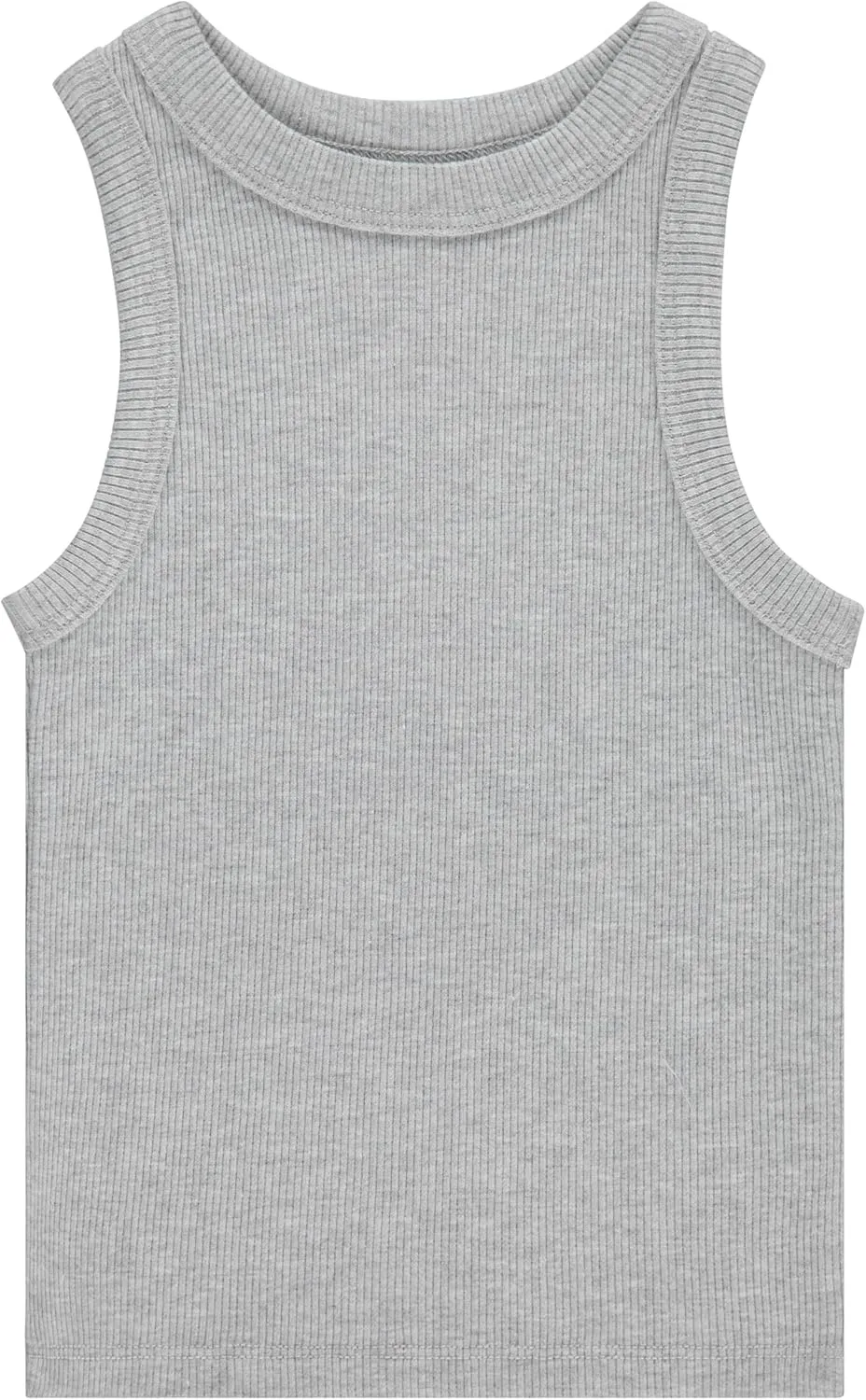 Girls' 4-Pack Ribbed Tank Tops  Sleeveless Cotton Blend Tees for Everyday Wear, Layering, or Summer Outfits (Sizes 4-14)