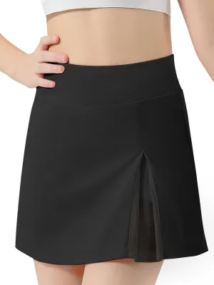 Girls Tennis Skirt High Waisted Athletic Skorts with Pockets Shorts A-line Golf Skirt Sports Gym Running Workout School