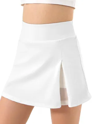 Girls Tennis Skirt High Waisted Athletic Skorts with Pockets Shorts A-line Golf Skirt Sports Gym Running Workout School