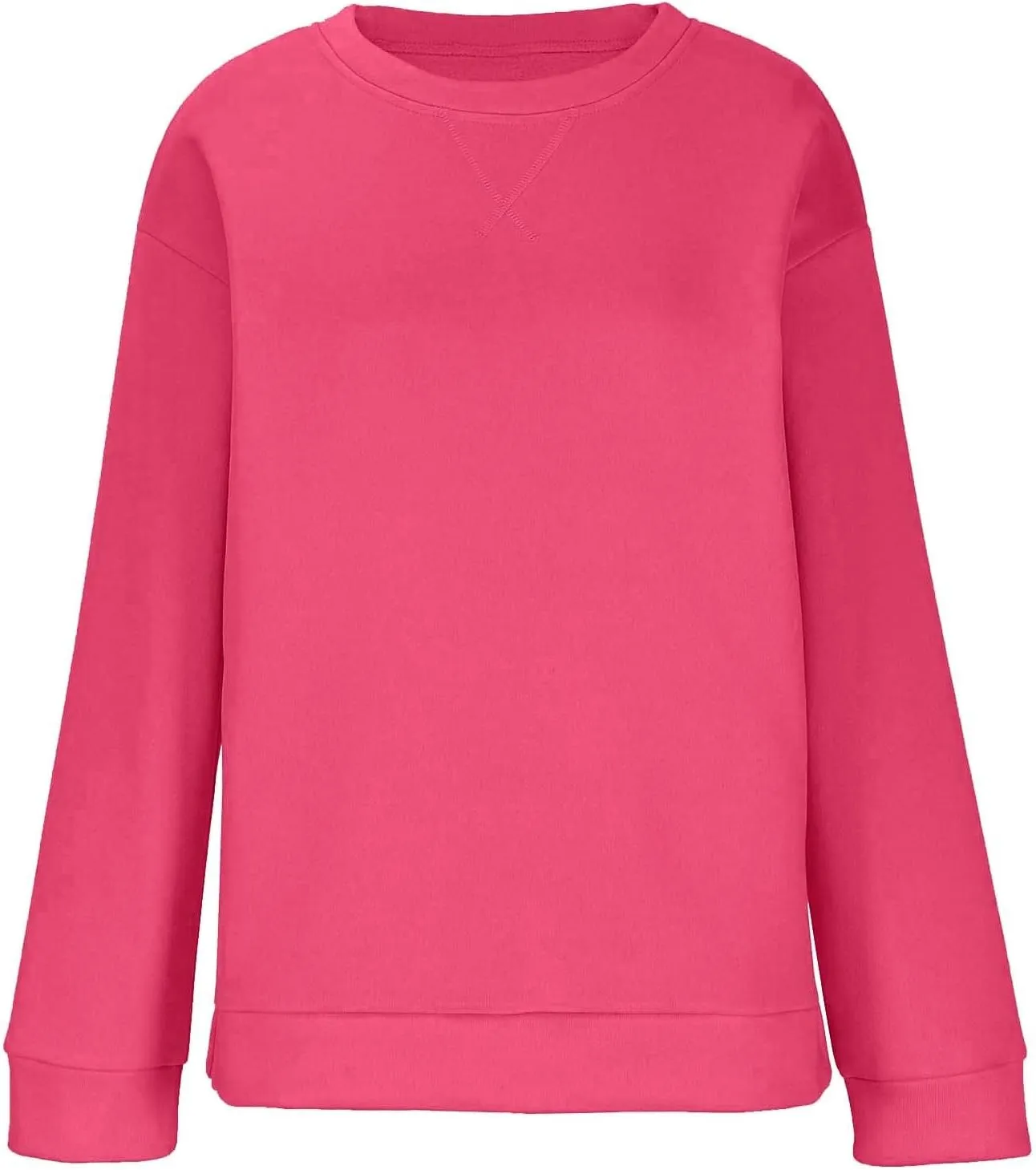 Gumipy Oversized Sweatshirt for Women Side Split Fleece Crewneck Sweatshirts Long Sleeve Womens Sweatshirt Spring Clothes
