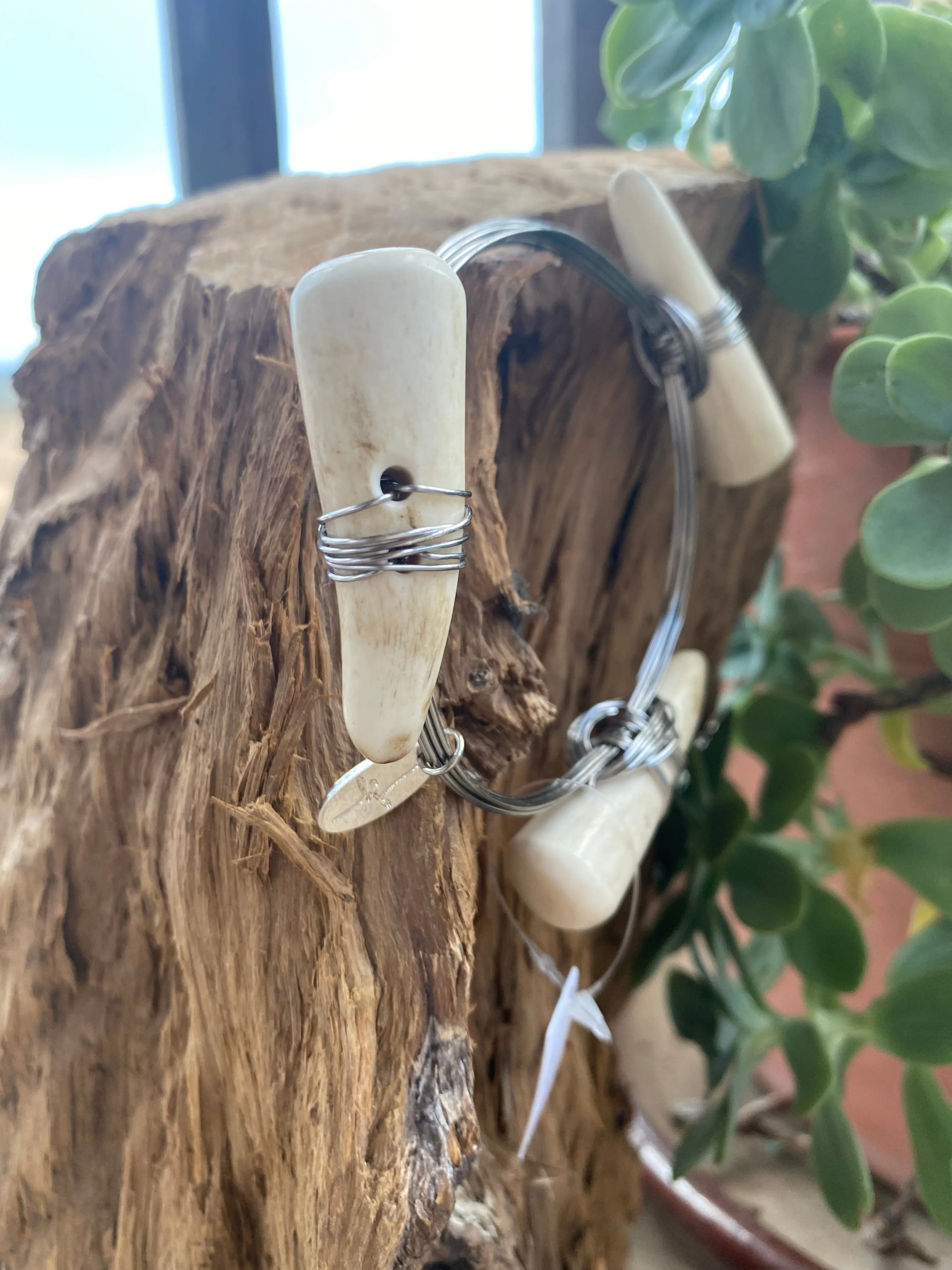 Heather Ford Antler Silver Wire Wrapped Bracelet