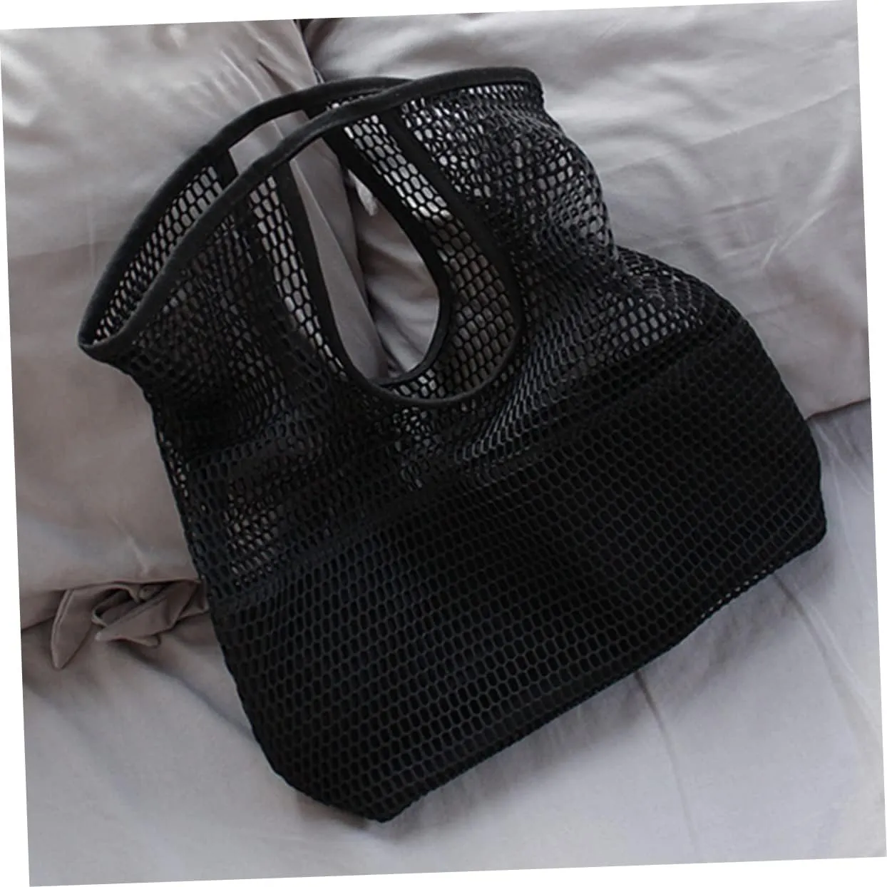 High Capacity Beach Bag Lightweight Mesh Tote for Stylish Design for Travel and Shopping Versatile