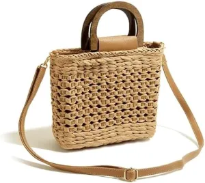 High-end Beach Tote - Fashion Straw Woven Large-Capacity Handbag for Women