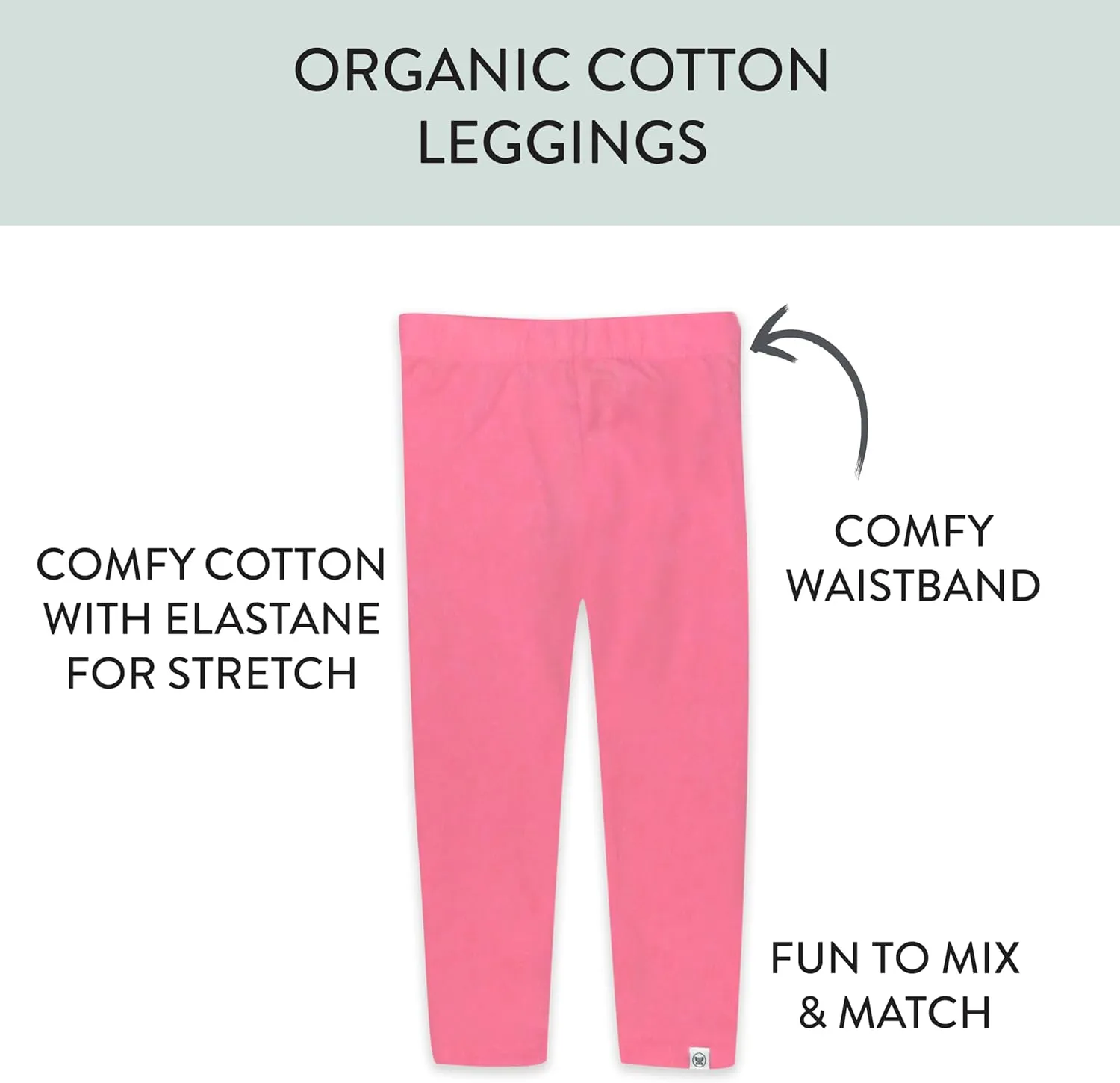 HonestBaby Multipack Leggings Skinny, Flare and Cargo Pants Organic Cotton for Infant Baby Girls, Toddlers, Little Kids