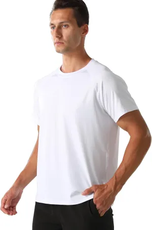 HYCOPROT Men's Quick Dry Workout Shirts - Moisture Wicking Short Sleeves Athletic Tee for Gym, Running & Casual