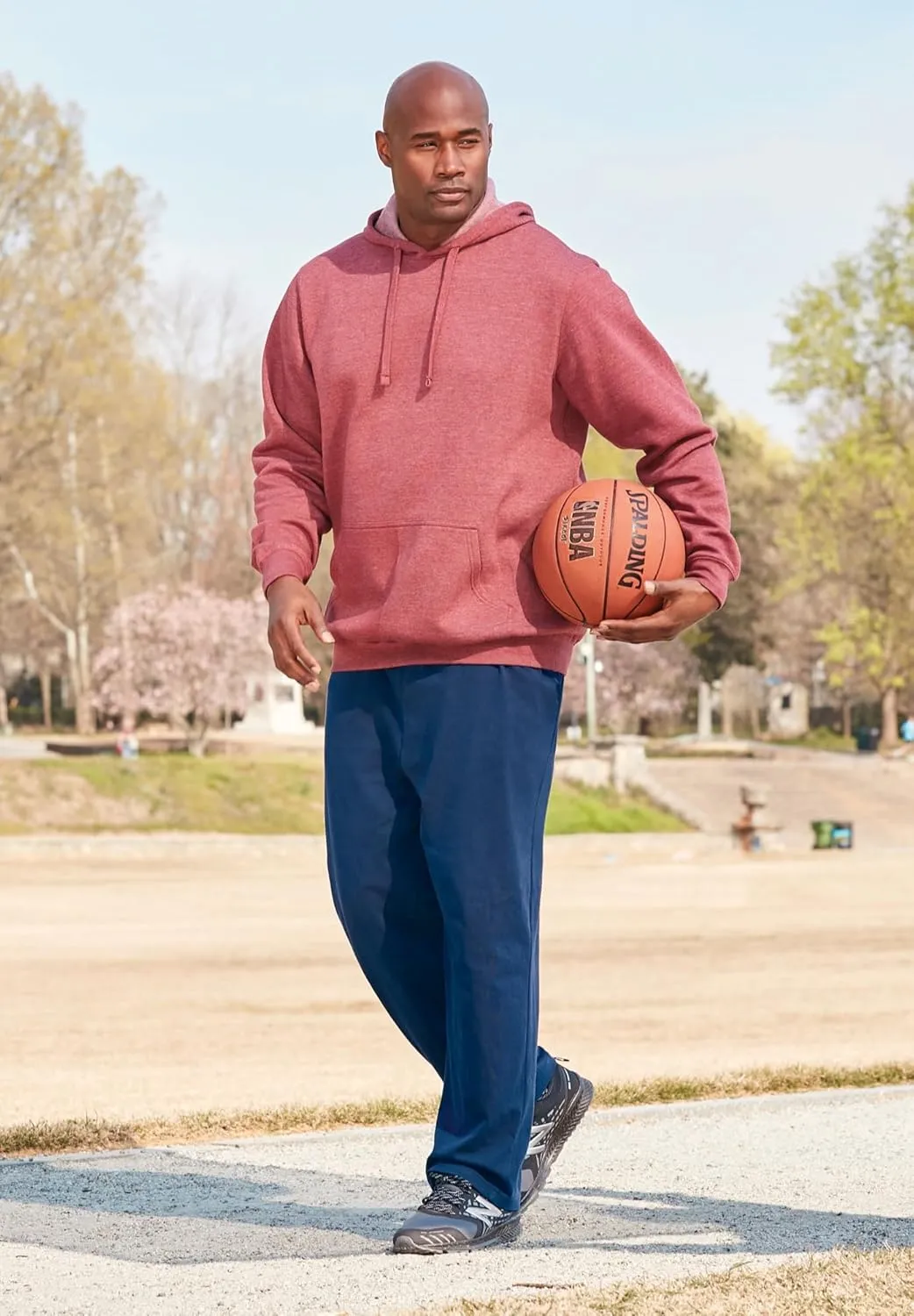 KingSize Men's Big & Tall Lightweight Jersey Open Bottom Sweatpants