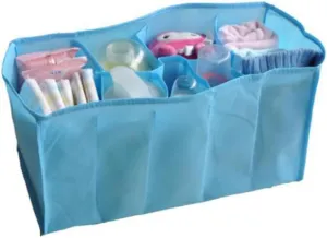 Kisangel Mommy Diaper Bag Bladder Bag Organizer Blue Multifunctional Portable Diaper Organizer for Storage and Easy Access