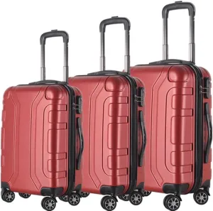 KYUSAR Carry On Luggages Suitcase 3pcs Luggage Sets Wear-Resistance 20/24/28inch Lightweight Suitcase Spinner Wheels Luggage Suitcases (Color : C, Size : 3pcs)
