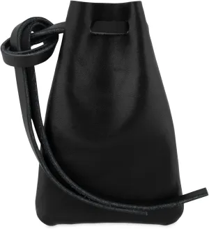 Leather Drawstring Pouch, Coin Bag, Medicine Tobacco Pouch Medieval Reenactment Made in U.S.A. by Nabob Leather Size 4.75" x 3"