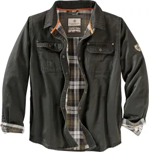 Legendary Whitetails Journeyman Shirt Jacket Flannel Lined Shacket for Men Water-Resistant Coat Rugged Fall Clothing