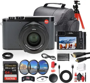 Leica Q3 43 Compact Portable Powerful Digital Camera (19084)   64GB Memory Card   Camera Bag   Lens Filter Kit   Flexible Tripod   Cleaning Kit   USB-C Cable   USB-C Adapter   HDMI/Micro Cable   More