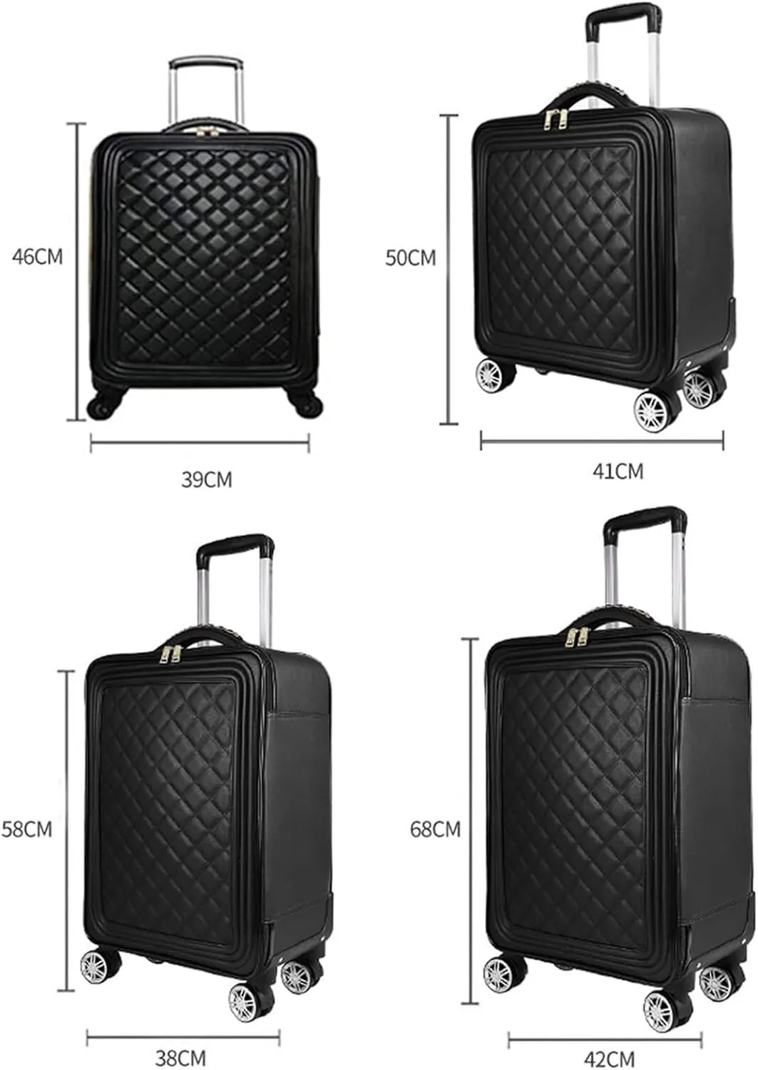 Lightweight Suitcases Travel Luggage,Soft Side Upright Rugged Luggage with 4 Spinner Wheels Women Suitcases Suitcase Trolley