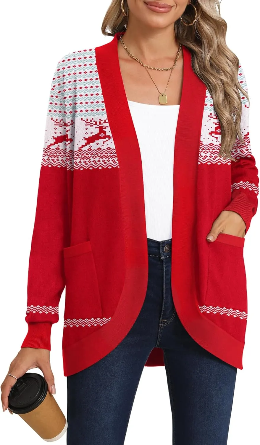 LILBETTER Womens Lightweight Cardigan with Pockets Long Sleeve Open Front Cardigan for Women