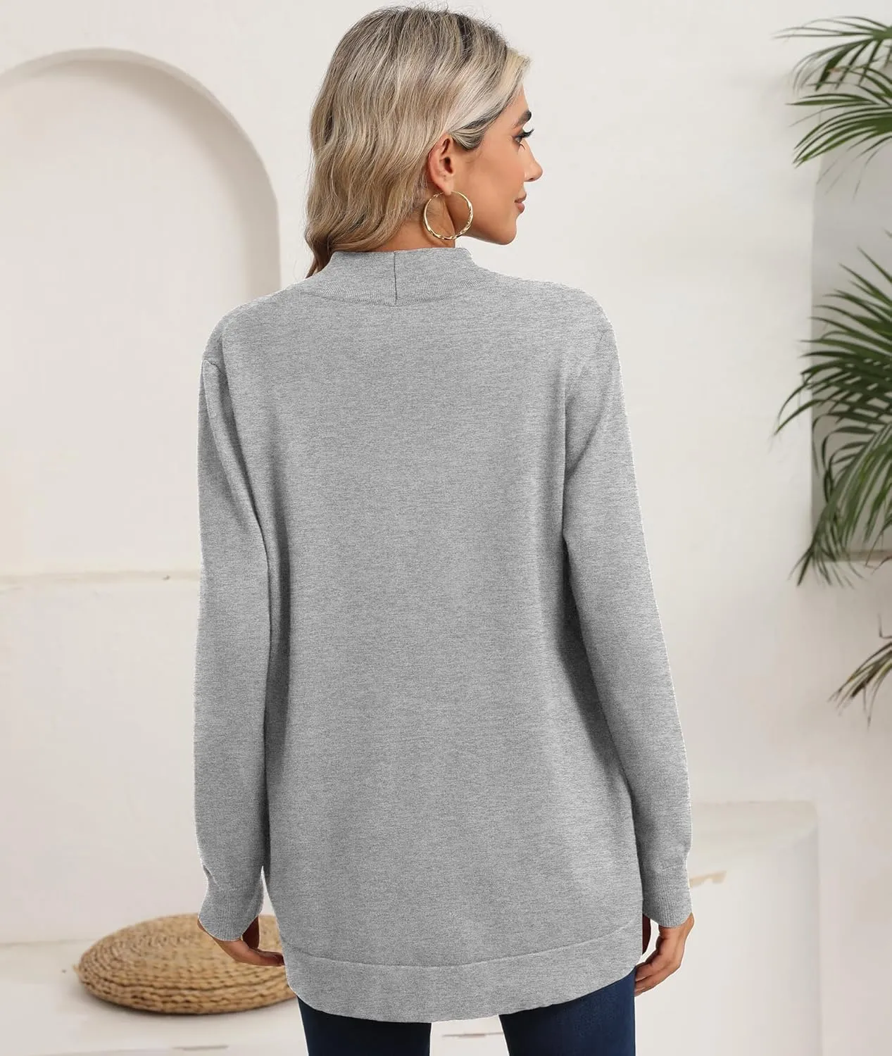 LILBETTER Womens Lightweight Cardigan with Pockets Long Sleeve Open Front Cardigan for Women