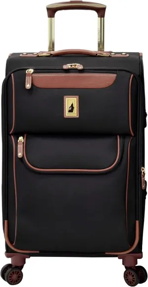London Fog Westminster 20" Expandable Spinner Carry On, Black