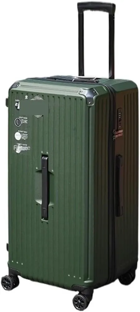 Luggage 20/28/36/50 Inch Large Size Suitcase Rectangular Carry-on Luggage PC Suitcases Travel Trolley Case with Five Spinner Wheels Suitcase(Green,36 inch)