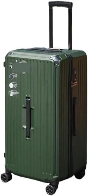 Luggage 20/28/36/50 Inch Large Size Suitcase Rectangular Carry-on Luggage PC Suitcases Travel Trolley Case with Five Spinner Wheels Suitcase(Green,36 inch)