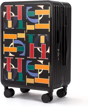 Luggage Classic Fashion Unisex New Roller Luggage Letter Large Capacity Business Travel Luggage Suitcase(Style3)
