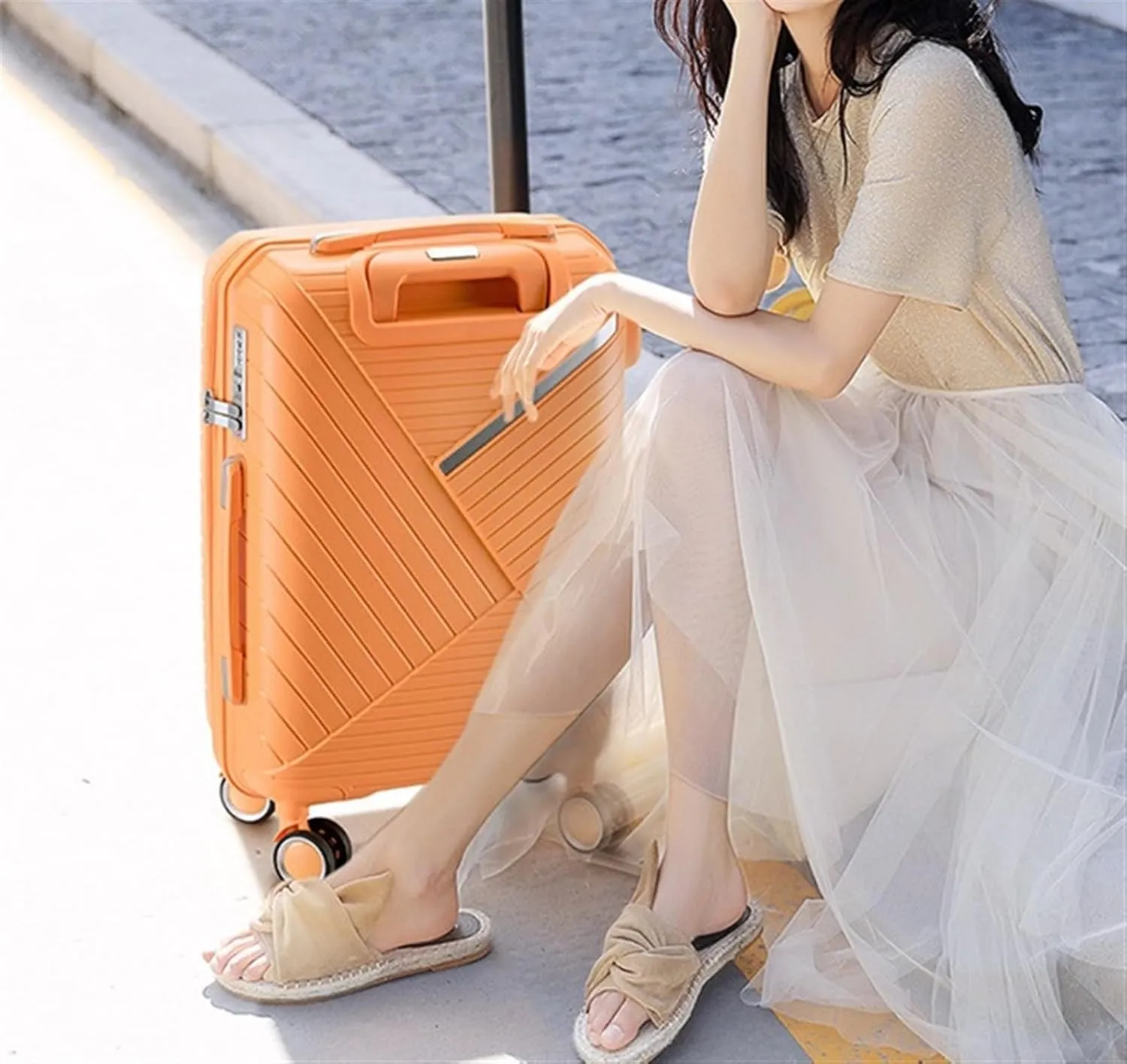 Luggage Hardside Rugged Travel Suitcase Luggage With Spinner Wheels,Luggage Suitcase Lightweight Trolley Suitcase (Color : A, Size : 20inch)
