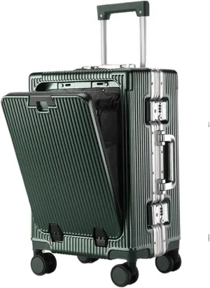 Luggage New Opening Multifunction Suitcase Aluminium Frame Luggage Large Capacity Universal Wheel 20 inch Password Carry Trolley Case Suitcase(D,20 inch)