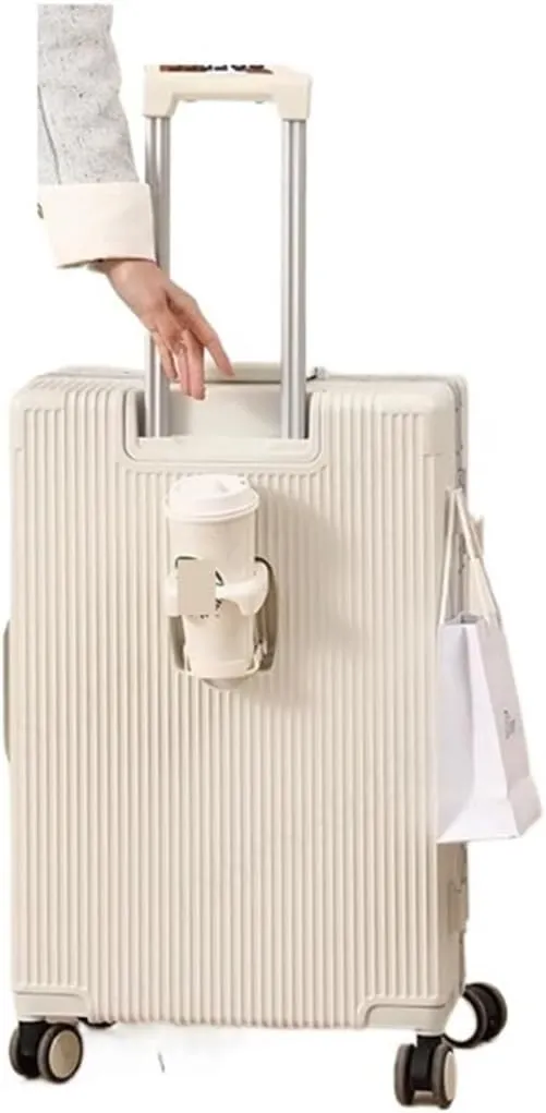Luggage New Opening Multifunction Suitcase Aluminium Frame Luggage Large Capacity Universal Wheel 20 inch Password Carry Trolley Case Suitcase(D,20 inch)