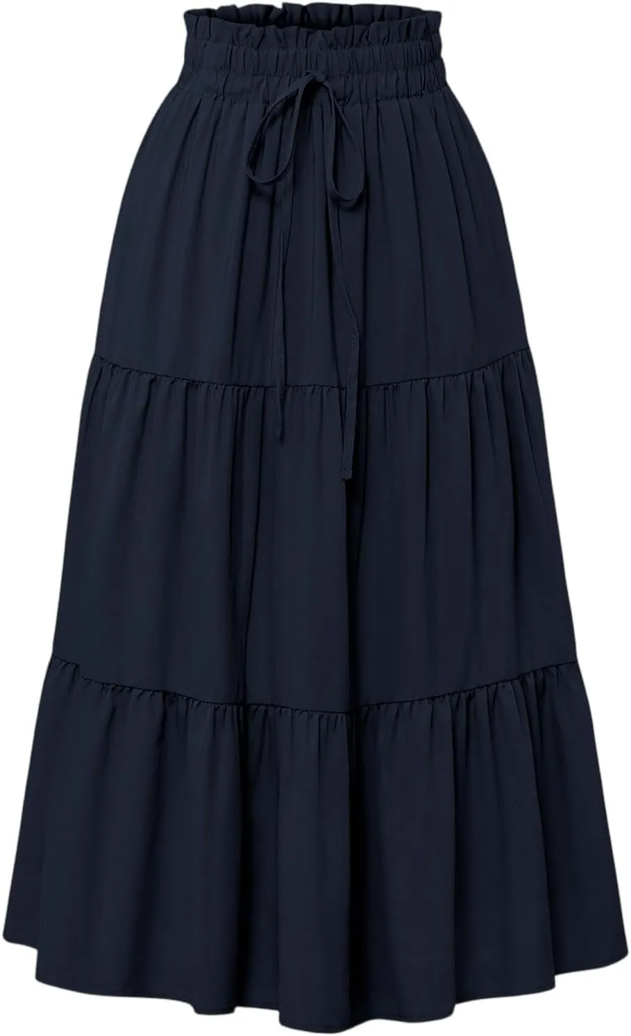 Maxi Skirts for Women 2025 Summer Bohemian High Waisted Long Skirts Flowy Beach Boho Floral Tiered Midi Skirt
