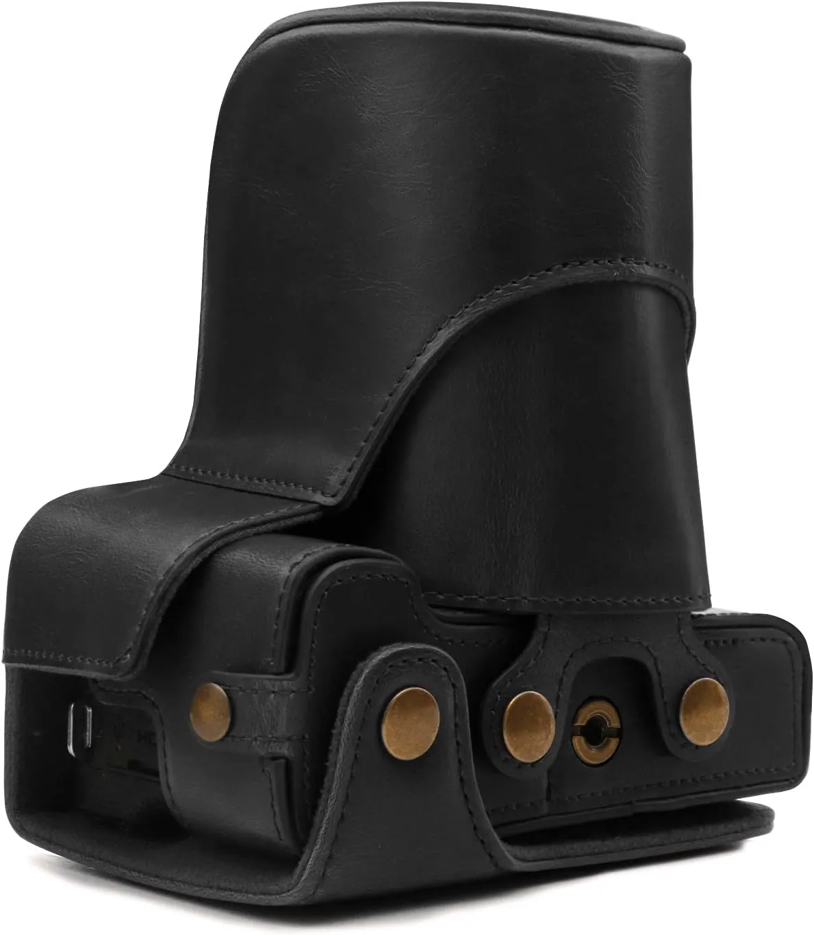 MegaGear Ever Ready Leather Camera Case Compatible with Canon EOS M6 Mark II (18-150mm)