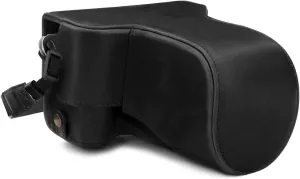 MegaGear Ever Ready Leather Camera Case Compatible with Canon EOS M6 Mark II (18-150mm)