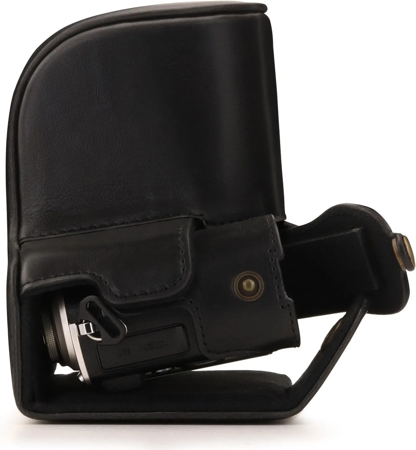 MegaGear Ever Ready Leather Camera Case Compatible with Olympus Pen E-PL10, E-PL9 (14-42mm)