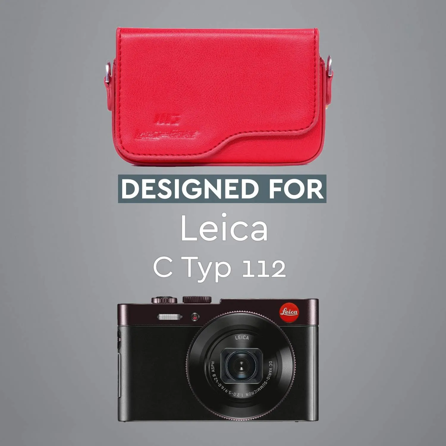 MegaGear Leather Camera Case with Strap Compatible with Leica C Typ 112