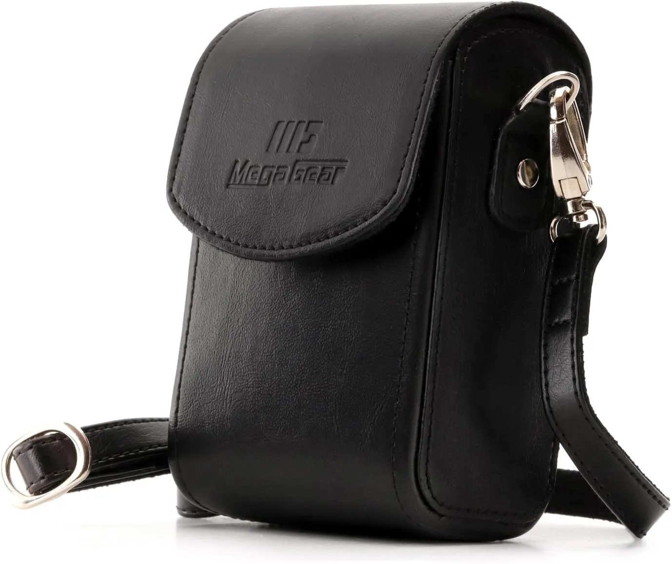 MegaGear MG766 Leather Camera Case with Strap Compatible with Canon PowerShot G7 X Mark III, G7 X Mark II, G7 X - Black