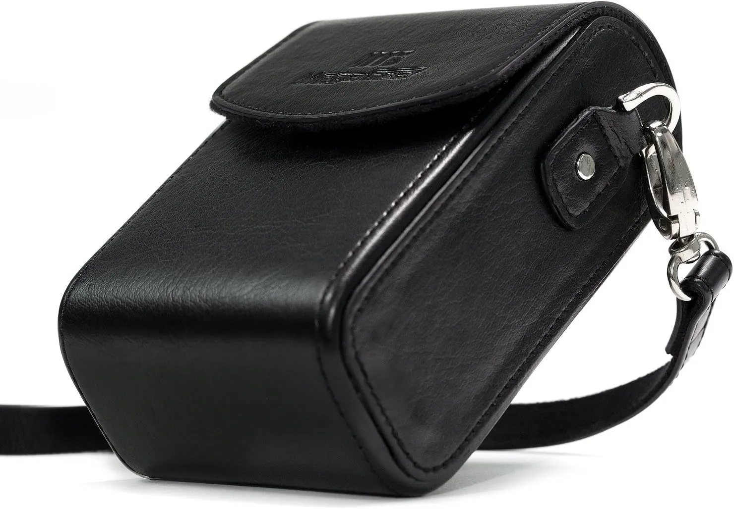 MegaGear MG766 Leather Camera Case with Strap Compatible with Canon PowerShot G7 X Mark III, G7 X Mark II, G7 X - Black
