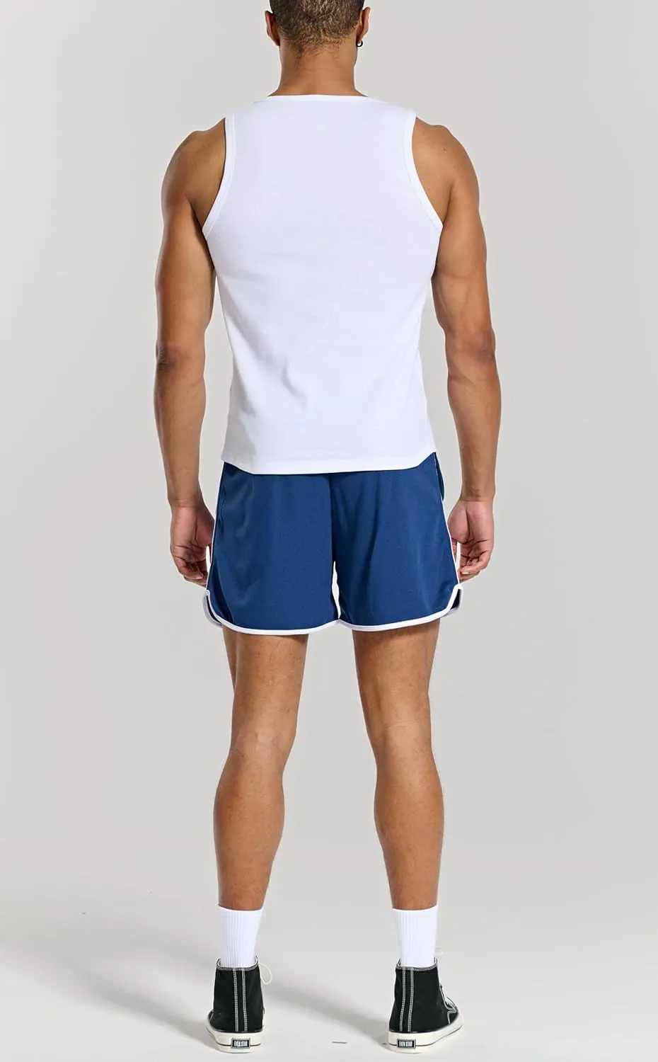 Men's Essential Slim Fit Ribbed Workout Tank Tops Sleeveless Gym Shirts