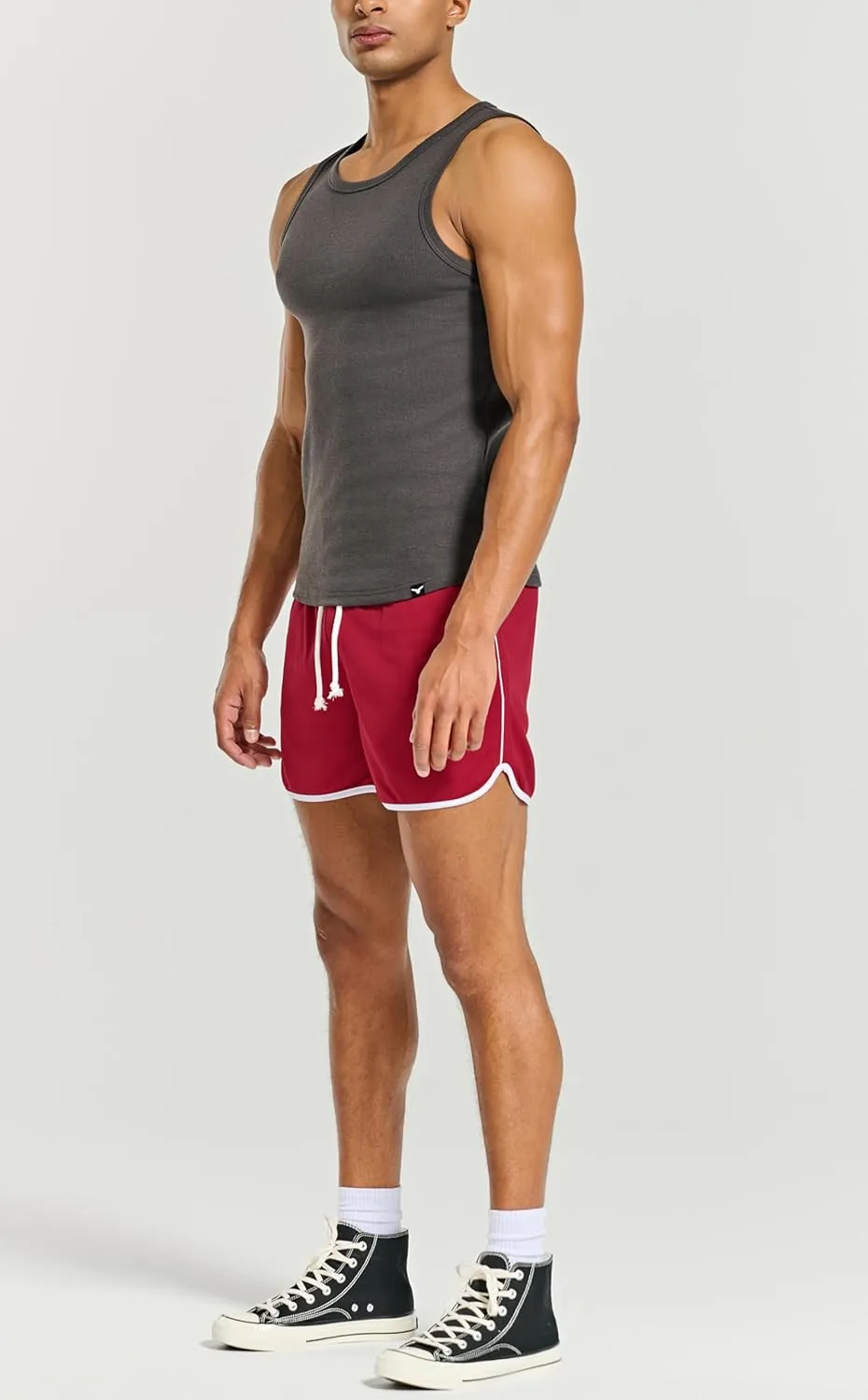Men's Essential Slim Fit Ribbed Workout Tank Tops Sleeveless Gym Shirts