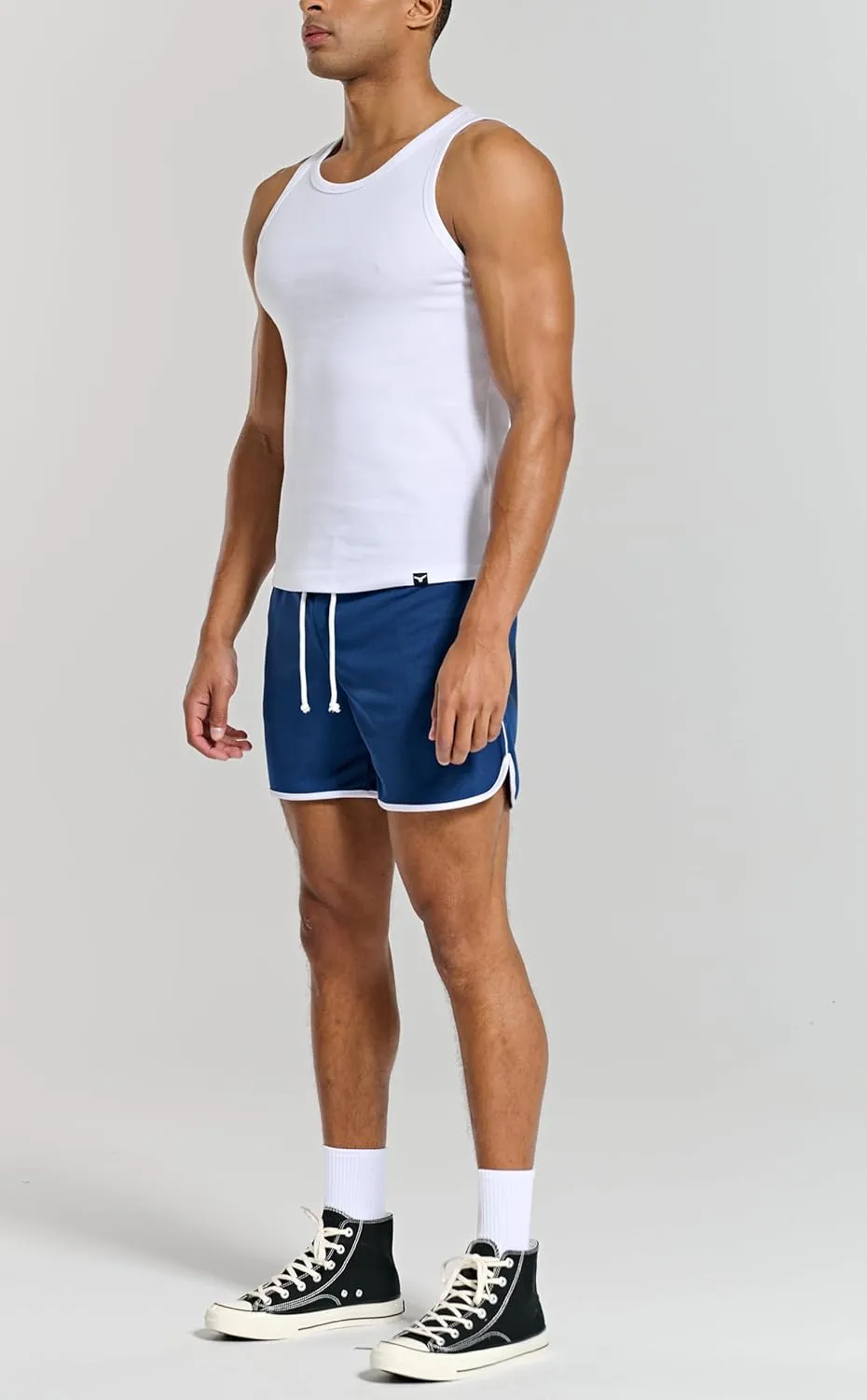 Men's Essential Slim Fit Ribbed Workout Tank Tops Sleeveless Gym Shirts