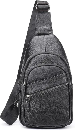 Men's Waist Pack Crossbody Bag Single Shoulder Vintage Large Capacity Outdoor Waist Pack First Layer