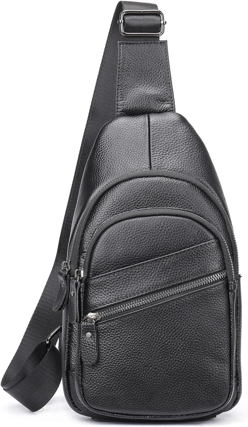 Men's Waist Pack Crossbody Bag Single Shoulder Vintage Large Capacity Outdoor Waist Pack First Layer