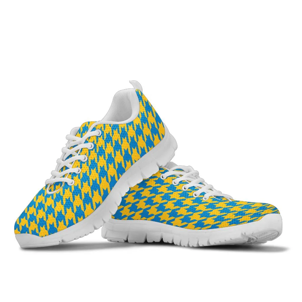 Mesh Sneakers_Royal-Blue on Gold_L_HT Pattern