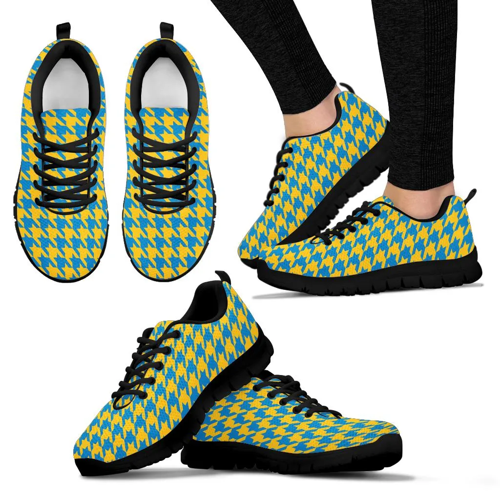 Mesh Sneakers_Royal-Blue on Gold_L_HT Pattern