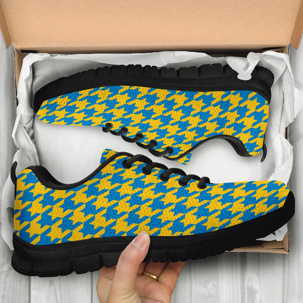 Mesh Sneakers_Royal-Blue on Gold_L_HT Pattern