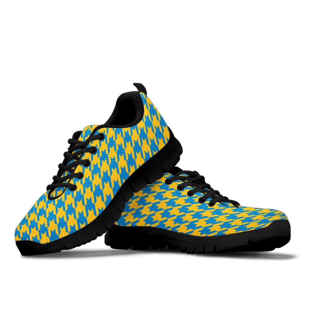 Mesh Sneakers_Royal-Blue on Gold_L_HT Pattern